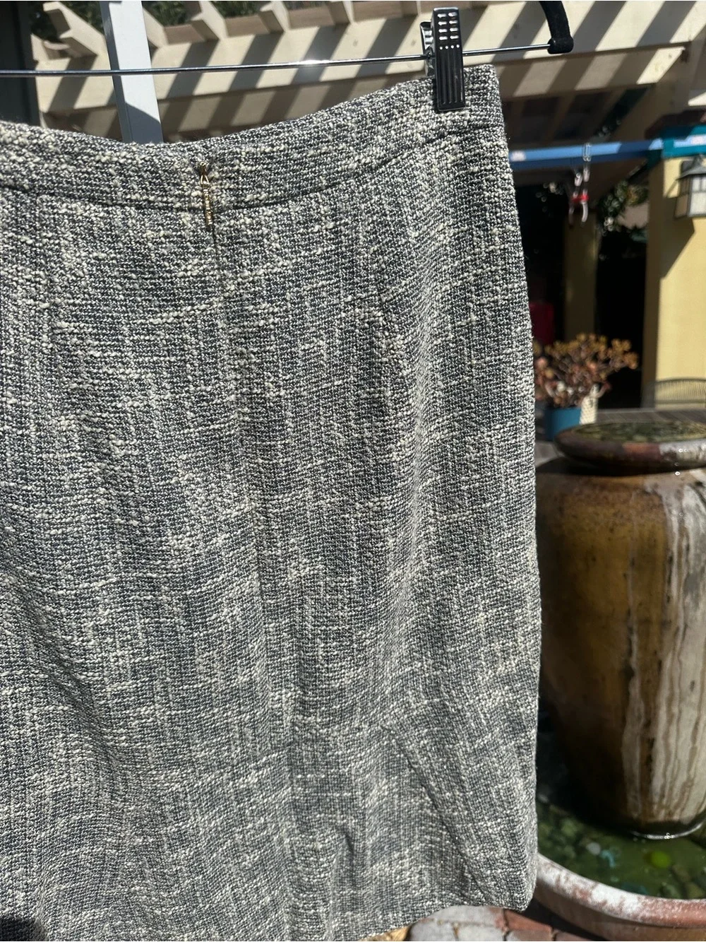 Tory Burch Gray Tweed Pencil Skirt